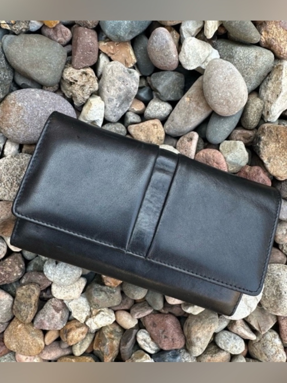 Rolf’s black leather wallet w/ checkbook cover